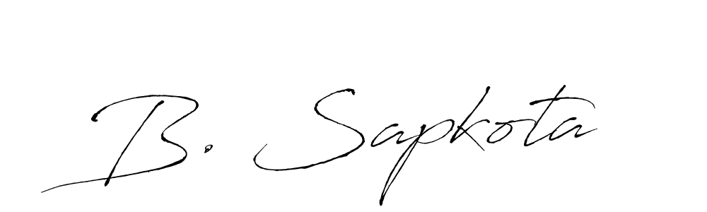 It looks lik you need a new signature style for name B. Sapkota. Design unique handwritten (Antro_Vectra) signature with our free signature maker in just a few clicks. B. Sapkota signature style 6 images and pictures png