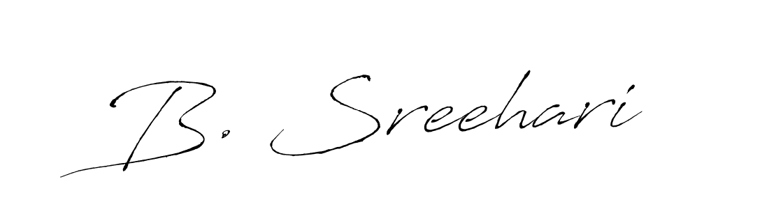 Design your own signature with our free online signature maker. With this signature software, you can create a handwritten (Antro_Vectra) signature for name B. Sreehari. B. Sreehari signature style 6 images and pictures png