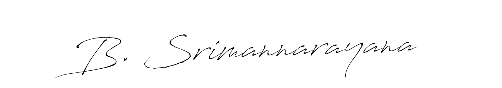Design your own signature with our free online signature maker. With this signature software, you can create a handwritten (Antro_Vectra) signature for name B. Srimannarayana. B. Srimannarayana signature style 6 images and pictures png