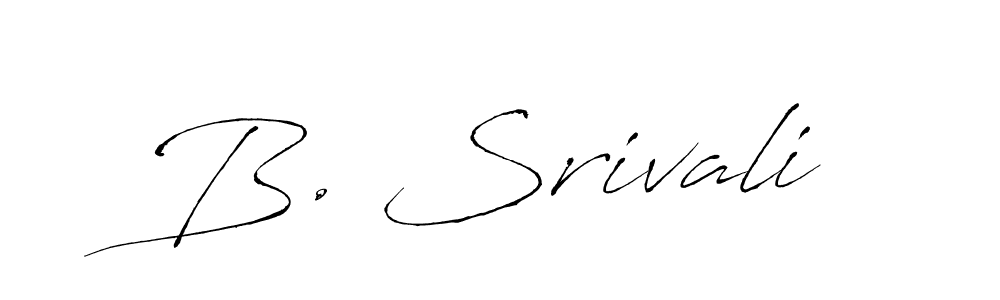 Antro_Vectra is a professional signature style that is perfect for those who want to add a touch of class to their signature. It is also a great choice for those who want to make their signature more unique. Get B. Srivali name to fancy signature for free. B. Srivali signature style 6 images and pictures png