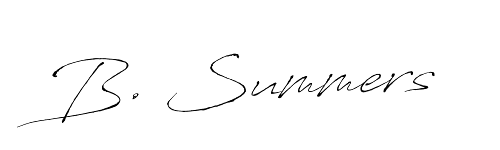 Create a beautiful signature design for name B. Summers. With this signature (Antro_Vectra) fonts, you can make a handwritten signature for free. B. Summers signature style 6 images and pictures png