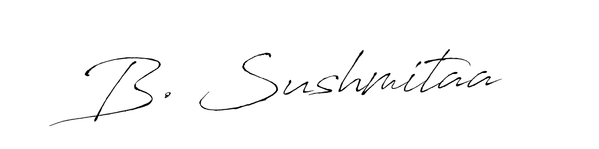 You can use this online signature creator to create a handwritten signature for the name B. Sushmitaa. This is the best online autograph maker. B. Sushmitaa signature style 6 images and pictures png