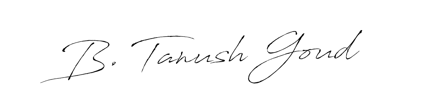 See photos of B. Tanush Goud official signature by Spectra . Check more albums & portfolios. Read reviews & check more about Antro_Vectra font. B. Tanush Goud signature style 6 images and pictures png