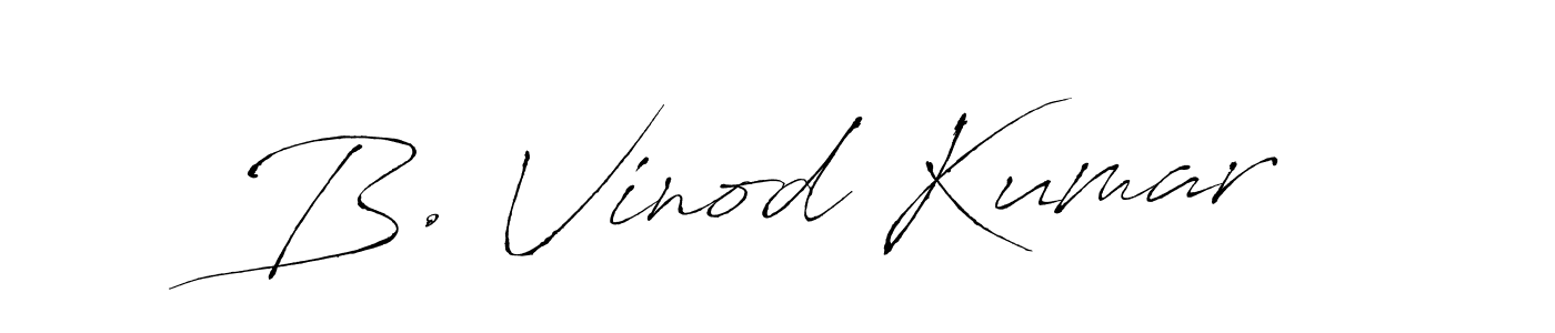 Design your own signature with our free online signature maker. With this signature software, you can create a handwritten (Antro_Vectra) signature for name B. Vinod Kumar. B. Vinod Kumar signature style 6 images and pictures png