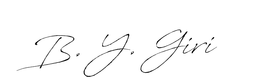 Also You can easily find your signature by using the search form. We will create B. Y. Giri name handwritten signature images for you free of cost using Antro_Vectra sign style. B. Y. Giri signature style 6 images and pictures png