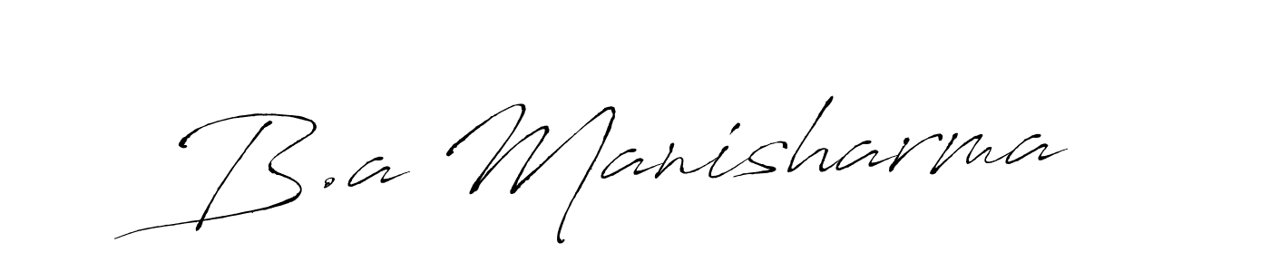 How to make B.a Manisharma signature? Antro_Vectra is a professional autograph style. Create handwritten signature for B.a Manisharma name. B.a Manisharma signature style 6 images and pictures png