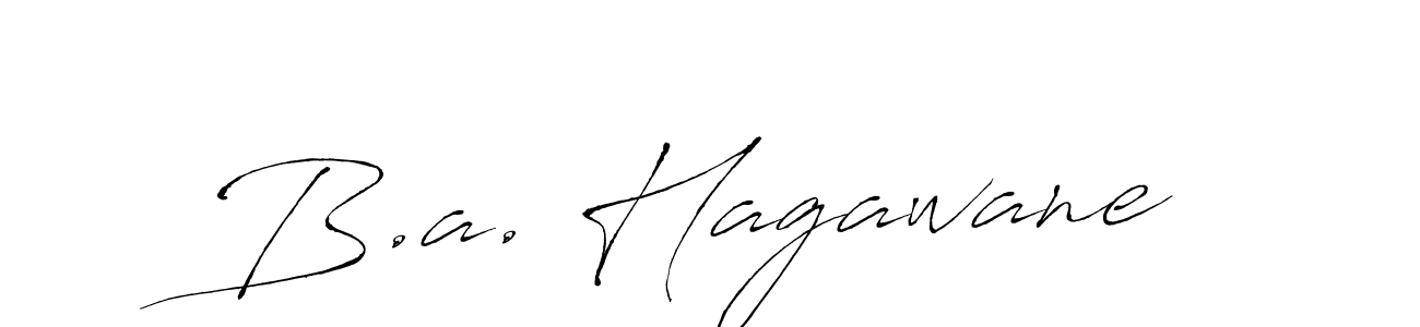 Create a beautiful signature design for name B.a. Hagawane. With this signature (Antro_Vectra) fonts, you can make a handwritten signature for free. B.a. Hagawane signature style 6 images and pictures png