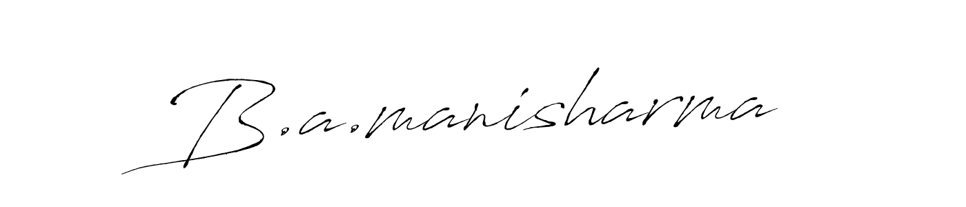 Design your own signature with our free online signature maker. With this signature software, you can create a handwritten (Antro_Vectra) signature for name B.a.manisharma. B.a.manisharma signature style 6 images and pictures png