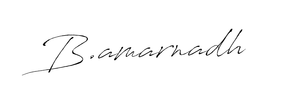 Make a beautiful signature design for name B.amarnadh. With this signature (Antro_Vectra) style, you can create a handwritten signature for free. B.amarnadh signature style 6 images and pictures png