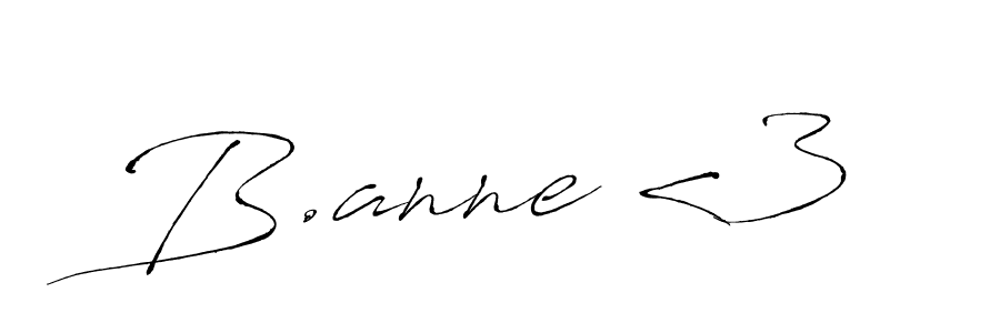 Make a beautiful signature design for name B.anne <3. With this signature (Antro_Vectra) style, you can create a handwritten signature for free. B.anne <3 signature style 6 images and pictures png