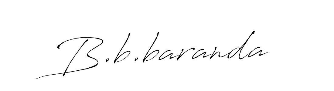 The best way (Antro_Vectra) to make a short signature is to pick only two or three words in your name. The name B.b.baranda include a total of six letters. For converting this name. B.b.baranda signature style 6 images and pictures png