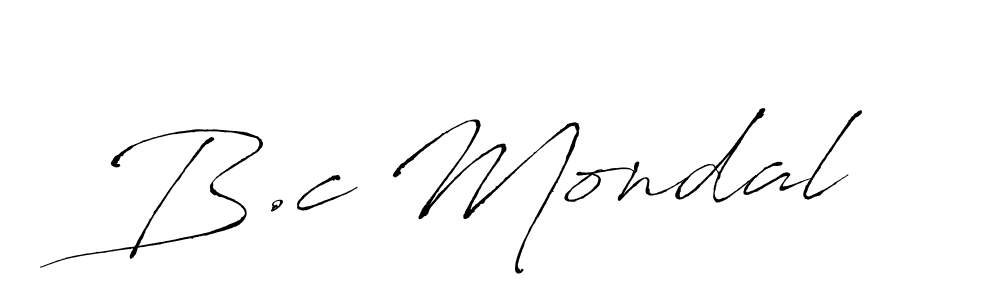 The best way (Antro_Vectra) to make a short signature is to pick only two or three words in your name. The name B.c Mondal include a total of six letters. For converting this name. B.c Mondal signature style 6 images and pictures png