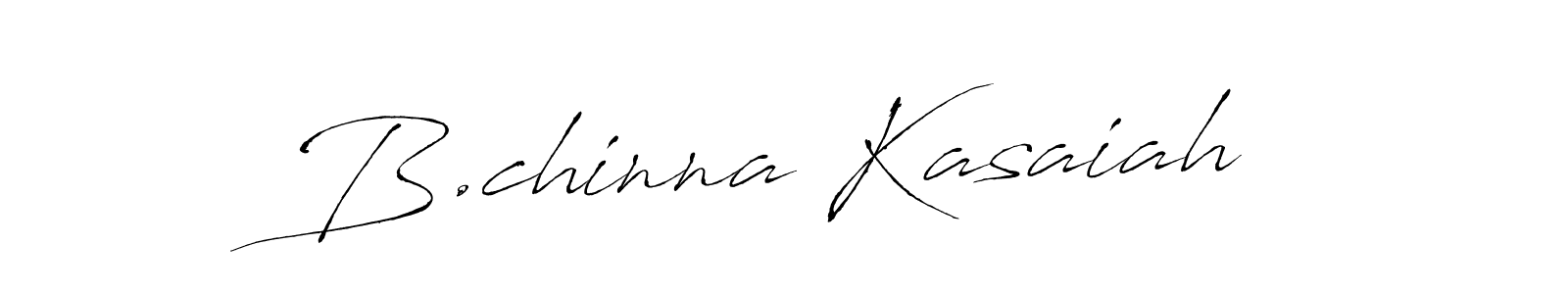 How to make B.chinna Kasaiah name signature. Use Antro_Vectra style for creating short signs online. This is the latest handwritten sign. B.chinna Kasaiah signature style 6 images and pictures png