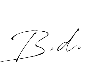 Create a beautiful signature design for name B.d.. With this signature (Antro_Vectra) fonts, you can make a handwritten signature for free. B.d. signature style 6 images and pictures png