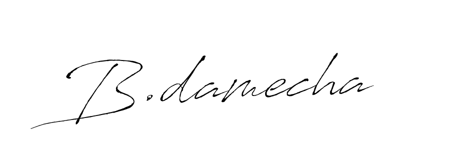 Also You can easily find your signature by using the search form. We will create B.damecha name handwritten signature images for you free of cost using Antro_Vectra sign style. B.damecha signature style 6 images and pictures png