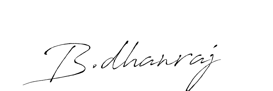 Use a signature maker to create a handwritten signature online. With this signature software, you can design (Antro_Vectra) your own signature for name B.dhanraj. B.dhanraj signature style 6 images and pictures png