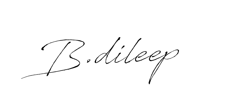 The best way (Antro_Vectra) to make a short signature is to pick only two or three words in your name. The name B.dileep include a total of six letters. For converting this name. B.dileep signature style 6 images and pictures png