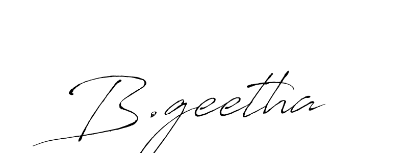 Make a beautiful signature design for name B.geetha. With this signature (Antro_Vectra) style, you can create a handwritten signature for free. B.geetha signature style 6 images and pictures png