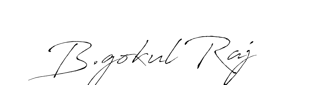 Create a beautiful signature design for name B.gokul Raj. With this signature (Antro_Vectra) fonts, you can make a handwritten signature for free. B.gokul Raj signature style 6 images and pictures png