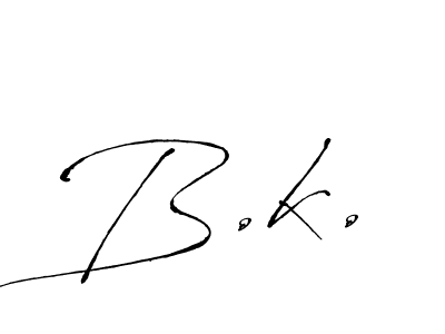 Create a beautiful signature design for name B.k.. With this signature (Antro_Vectra) fonts, you can make a handwritten signature for free. B.k. signature style 6 images and pictures png