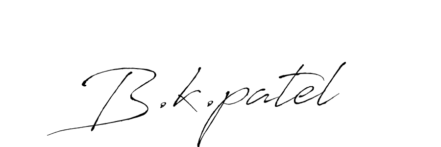 It looks lik you need a new signature style for name B.k.patel. Design unique handwritten (Antro_Vectra) signature with our free signature maker in just a few clicks. B.k.patel signature style 6 images and pictures png