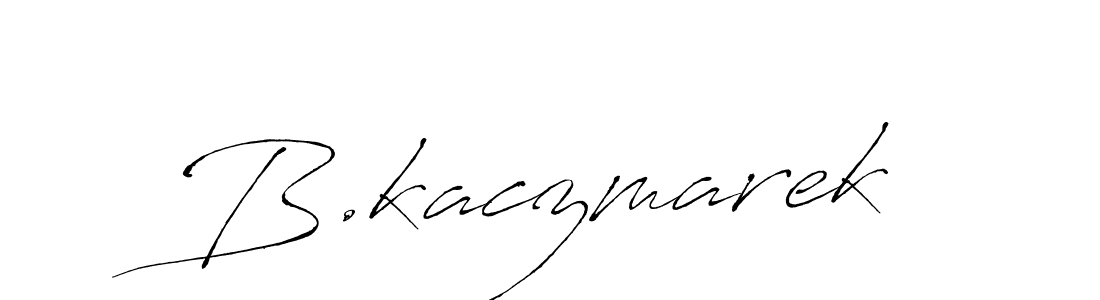 Create a beautiful signature design for name B.kaczmarek. With this signature (Antro_Vectra) fonts, you can make a handwritten signature for free. B.kaczmarek signature style 6 images and pictures png