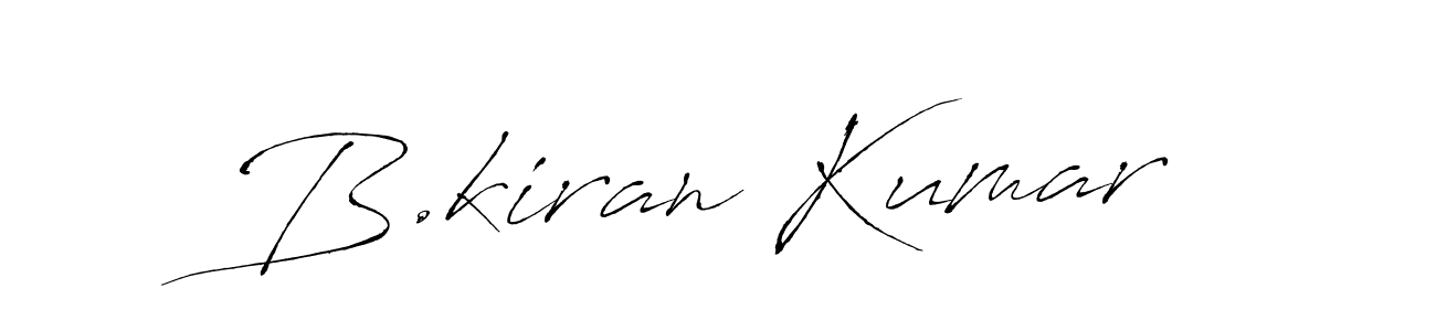 The best way (Antro_Vectra) to make a short signature is to pick only two or three words in your name. The name B.kiran Kumar include a total of six letters. For converting this name. B.kiran Kumar signature style 6 images and pictures png