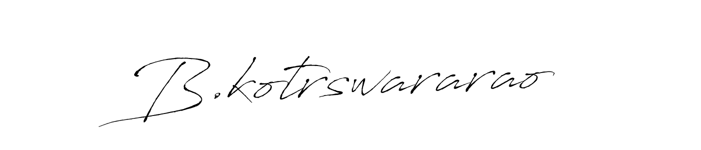 The best way (Antro_Vectra) to make a short signature is to pick only two or three words in your name. The name B.kotrswararao include a total of six letters. For converting this name. B.kotrswararao signature style 6 images and pictures png