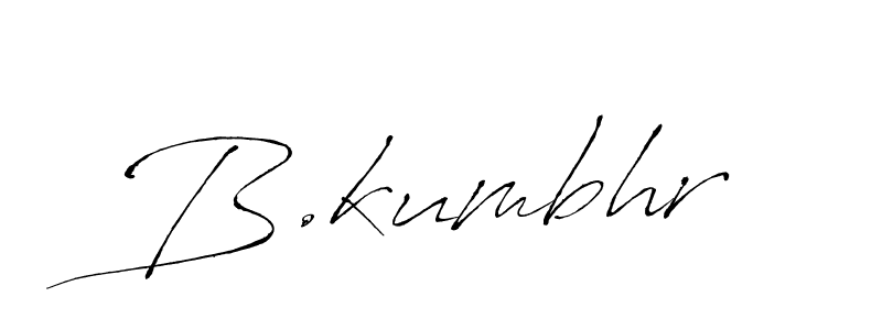 Create a beautiful signature design for name B.kumbhr. With this signature (Antro_Vectra) fonts, you can make a handwritten signature for free. B.kumbhr signature style 6 images and pictures png