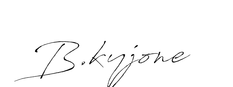 How to make B.kyjone name signature. Use Antro_Vectra style for creating short signs online. This is the latest handwritten sign. B.kyjone signature style 6 images and pictures png