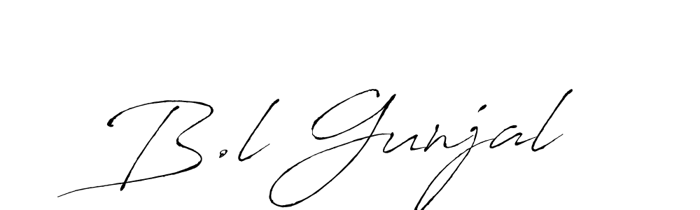 How to Draw B.l Gunjal signature style? Antro_Vectra is a latest design signature styles for name B.l Gunjal. B.l Gunjal signature style 6 images and pictures png