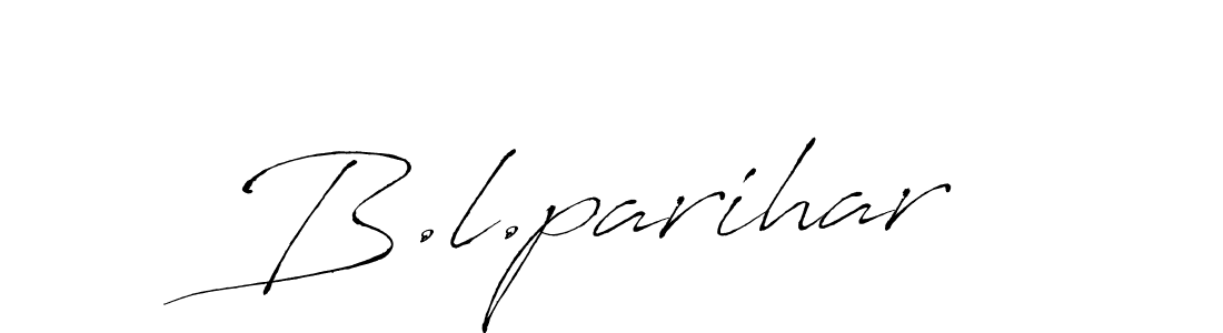 Antro_Vectra is a professional signature style that is perfect for those who want to add a touch of class to their signature. It is also a great choice for those who want to make their signature more unique. Get B.l.parihar name to fancy signature for free. B.l.parihar signature style 6 images and pictures png