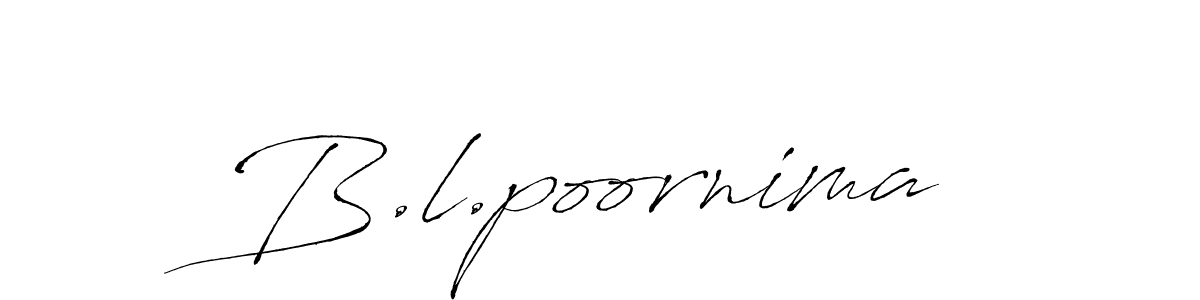 Also we have B.l.poornima name is the best signature style. Create professional handwritten signature collection using Antro_Vectra autograph style. B.l.poornima signature style 6 images and pictures png