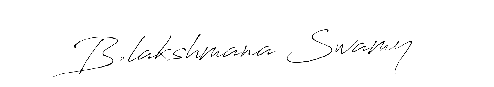 Design your own signature with our free online signature maker. With this signature software, you can create a handwritten (Antro_Vectra) signature for name B.lakshmana Swamy. B.lakshmana Swamy signature style 6 images and pictures png