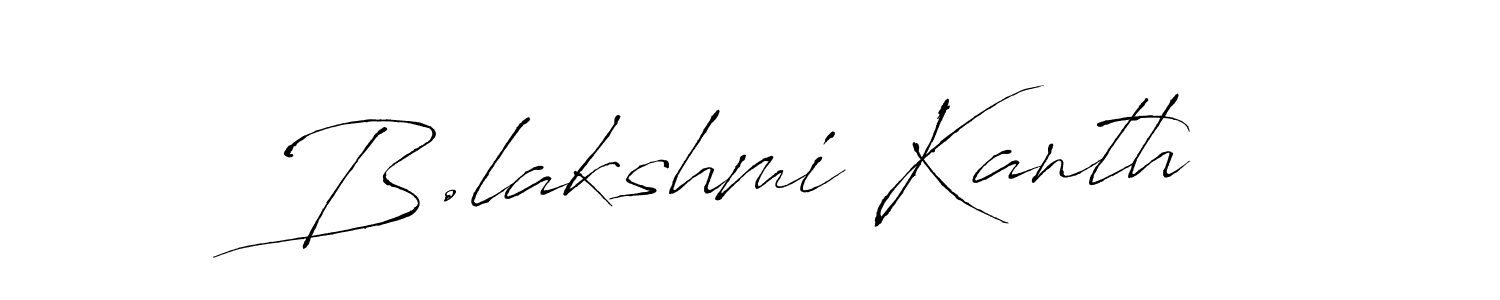 How to make B.lakshmi Kanth signature? Antro_Vectra is a professional autograph style. Create handwritten signature for B.lakshmi Kanth name. B.lakshmi Kanth signature style 6 images and pictures png