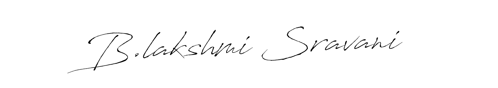 Create a beautiful signature design for name B.lakshmi Sravani. With this signature (Antro_Vectra) fonts, you can make a handwritten signature for free. B.lakshmi Sravani signature style 6 images and pictures png