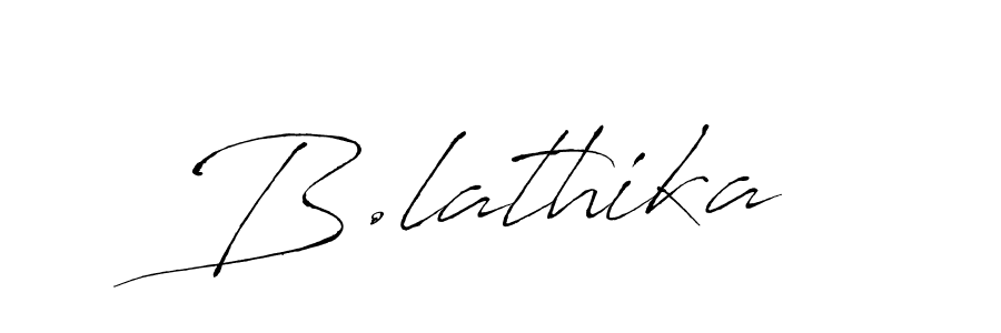 if you are searching for the best signature style for your name B.lathika. so please give up your signature search. here we have designed multiple signature styles  using Antro_Vectra. B.lathika signature style 6 images and pictures png