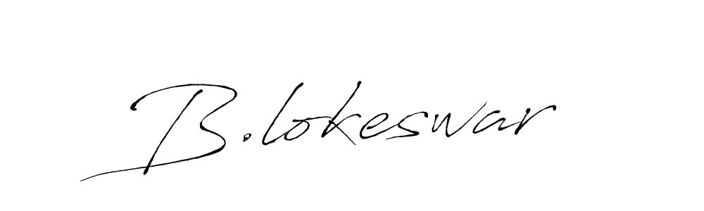 Design your own signature with our free online signature maker. With this signature software, you can create a handwritten (Antro_Vectra) signature for name B.lokeswar. B.lokeswar signature style 6 images and pictures png