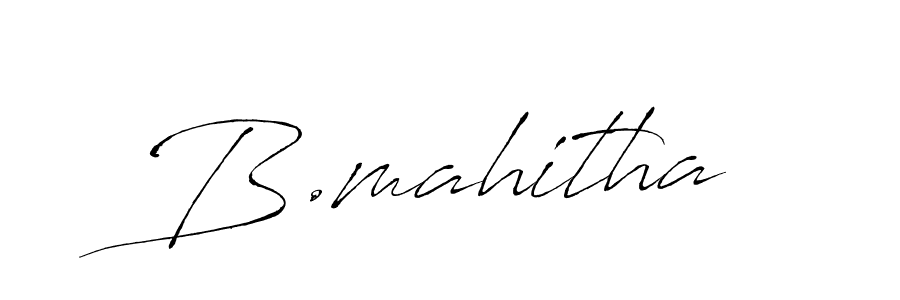 Make a beautiful signature design for name B.mahitha. With this signature (Antro_Vectra) style, you can create a handwritten signature for free. B.mahitha signature style 6 images and pictures png