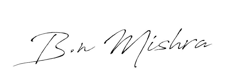 Create a beautiful signature design for name B.n Mishra. With this signature (Antro_Vectra) fonts, you can make a handwritten signature for free. B.n Mishra signature style 6 images and pictures png