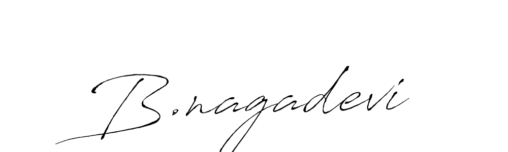 Create a beautiful signature design for name B.nagadevi. With this signature (Antro_Vectra) fonts, you can make a handwritten signature for free. B.nagadevi signature style 6 images and pictures png