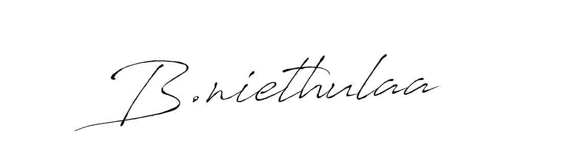 Antro_Vectra is a professional signature style that is perfect for those who want to add a touch of class to their signature. It is also a great choice for those who want to make their signature more unique. Get B.niethulaa name to fancy signature for free. B.niethulaa signature style 6 images and pictures png
