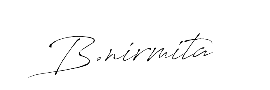 Create a beautiful signature design for name B.nirmita. With this signature (Antro_Vectra) fonts, you can make a handwritten signature for free. B.nirmita signature style 6 images and pictures png