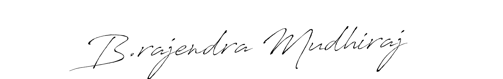 How to make B.rajendra Mudhiraj name signature. Use Antro_Vectra style for creating short signs online. This is the latest handwritten sign. B.rajendra Mudhiraj signature style 6 images and pictures png