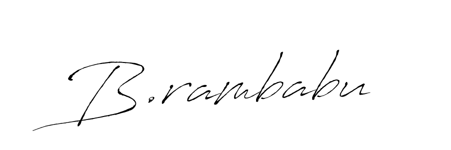 Make a beautiful signature design for name B.rambabu. With this signature (Antro_Vectra) style, you can create a handwritten signature for free. B.rambabu signature style 6 images and pictures png