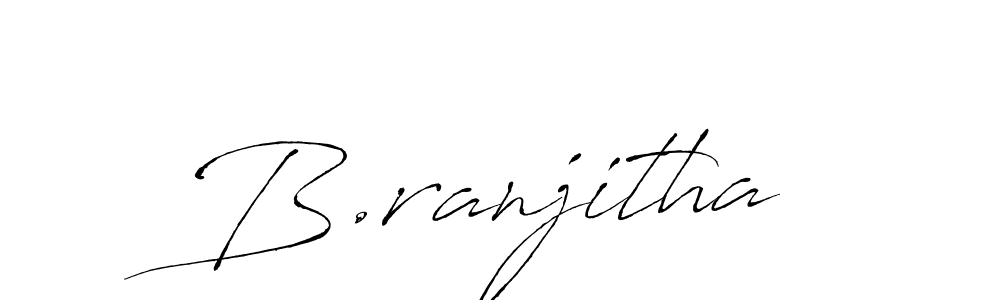 Use a signature maker to create a handwritten signature online. With this signature software, you can design (Antro_Vectra) your own signature for name B.ranjitha. B.ranjitha signature style 6 images and pictures png