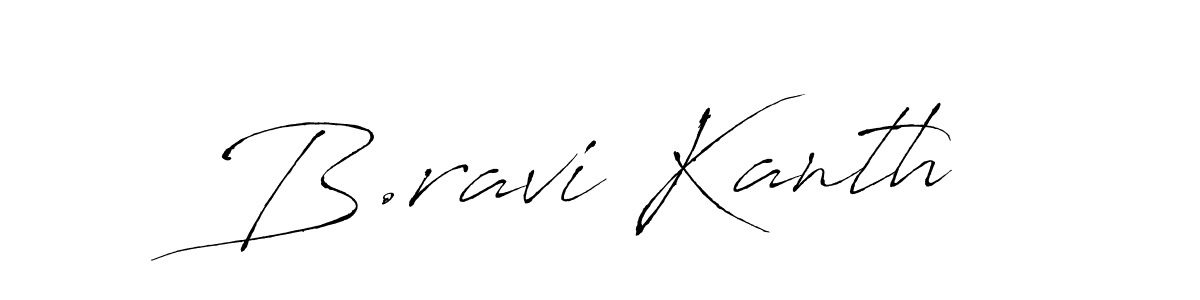 Design your own signature with our free online signature maker. With this signature software, you can create a handwritten (Antro_Vectra) signature for name B.ravi Kanth. B.ravi Kanth signature style 6 images and pictures png