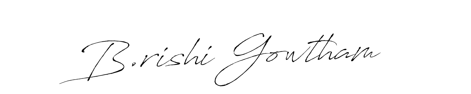 Also we have B.rishi Gowtham name is the best signature style. Create professional handwritten signature collection using Antro_Vectra autograph style. B.rishi Gowtham signature style 6 images and pictures png