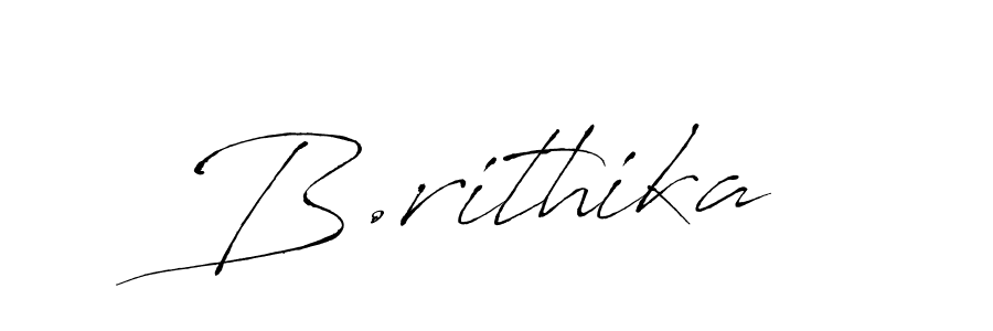 Design your own signature with our free online signature maker. With this signature software, you can create a handwritten (Antro_Vectra) signature for name B.rithika. B.rithika signature style 6 images and pictures png