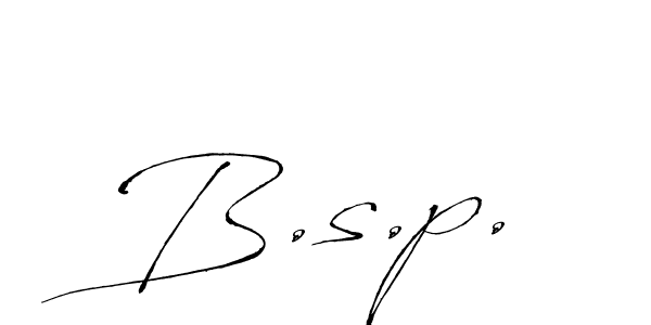 Make a beautiful signature design for name B.s.p.. With this signature (Antro_Vectra) style, you can create a handwritten signature for free. B.s.p. signature style 6 images and pictures png